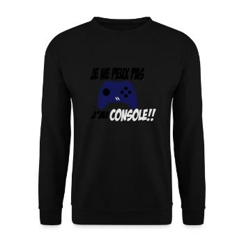 j'ai console - Sweat-shirt Unisexe - noir - Devant - Alina (178cm) & Michal (187cm)
