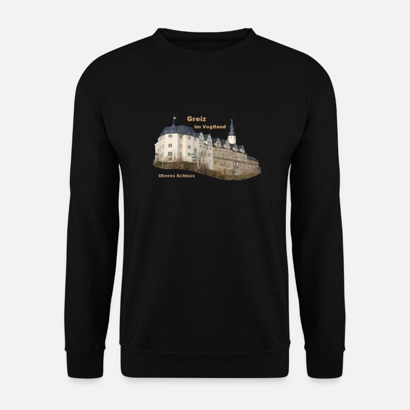 Greiz Oberes Schloss - Unisex Pullover - Schwarz
