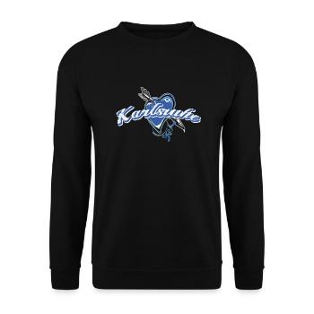 Karlsruhe - Unisex Sweatshirt - black - Front - Alina (178cm) & Michal (187cm)