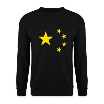 China Sterne - Unisex Pullover - Schwarz - Vorne - Alina (178cm) & Michal (187cm)