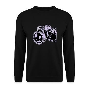 camera - Sweat-shirt Unisexe - noir - Devant - Alina (178cm) & Michal (187cm)