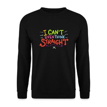 LGBTQ - I Can't Even Think Straight - Unisex Sweatshirt - black - Front - Alina (178cm) & Michal (187cm)