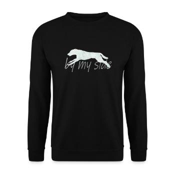 Hund Hund - Unisex Pullover - Schwarz - Vorne - Alina (178cm) & Michal (187cm)