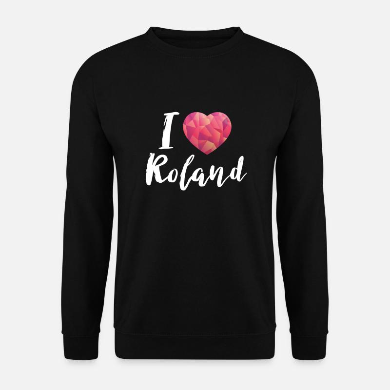 I love Roland Schlager - Unisex Pullover - Schwarz