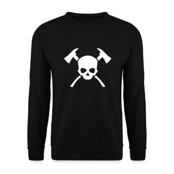 Hache de crâne - Sweat-shirt Unisexe - noir - Devant - Alina (178cm) & Michal (187cm)