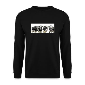 cows - Unisex Sweatshirt - black - Front - Alina (178cm) & Michal (187cm)