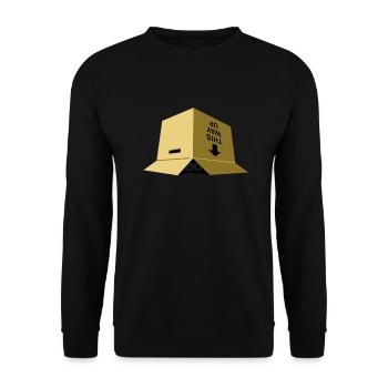 A moving box - Unisex Sweatshirt - black - Front - Alina (178cm) & Michal (187cm)