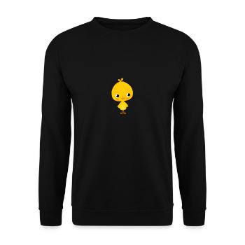 Huhn, Ostern, Frühling,Chicken, Easter, spring, - Unisex Pullover - Schwarz - Vorne - Alina (178cm) & Michal (187cm)