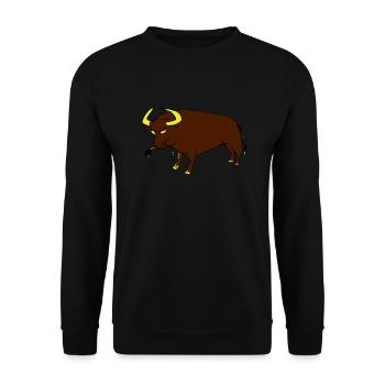 Taureau Basque - Sweat-shirt Unisexe - noir - Devant - Alina (178cm) & Michal (187cm)