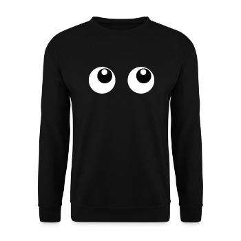 Yeux eyes Eye - Sweat-shirt Unisexe - noir - Devant - Alina (178cm) & Michal (187cm)