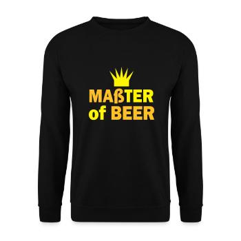 maß bier - Unisex Pullover - Schwarz - Vorne - Alina (178cm) & Michal (187cm)