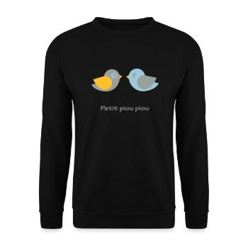 petit piou piou bébé - Unisex Sweatshirt - black - Front - Alina (178cm) & Michal (187cm)