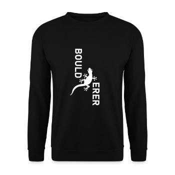 bouldering - Unisex Sweatshirt - black - Front - Alina (178cm) & Michal (187cm)