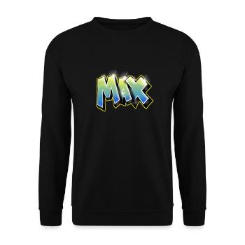 Graffiti Max - Unisex Sweatshirt - black - Front - Alina (178cm) & Michal (187cm)