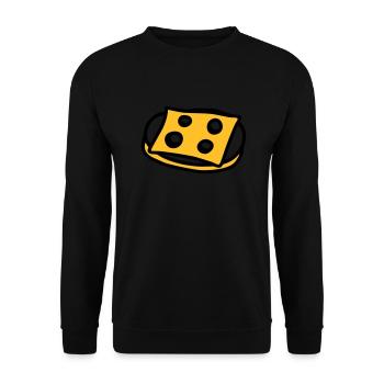 Käsebrot - V2 - Unisex Pullover - Schwarz - Vorne - Alina (178cm) & Michal (187cm)