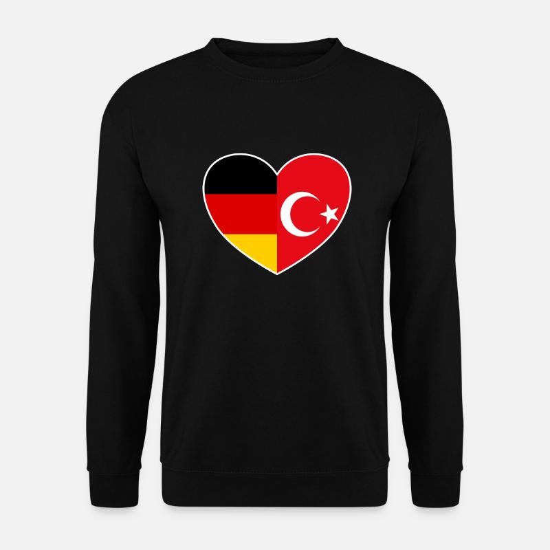 Deutschland - Türkei - Herz - Unisex Pullover - Schwarz