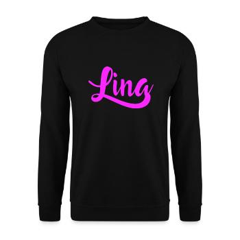 Lina - Unisex Sweatshirt - black - Front - Alina (178cm) & Michal (187cm)
