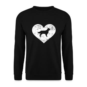 Golden Retriever - Sweat-shirt Unisexe - noir - Devant - Alina (178cm) & Michal (187cm)