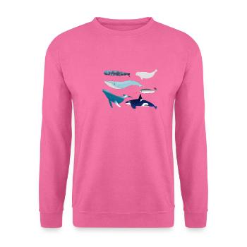 whales - Unisex Sweatshirt - pink - Front