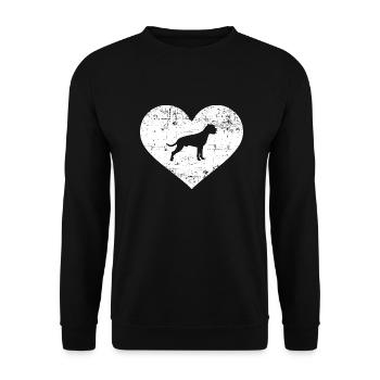 Boxer - Unisex Pullover - Schwarz - Vorne - Alina (178cm) & Michal (187cm)