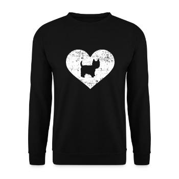 Westie - Unisex Sweatshirt - black - Front - Alina (178cm) & Michal (187cm)