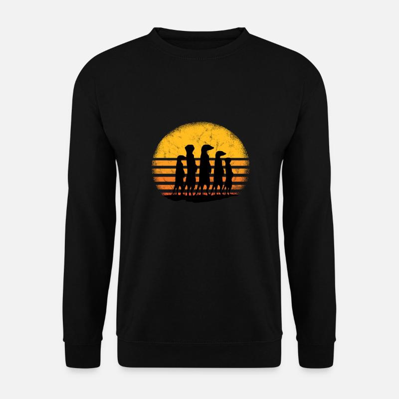 Erdmännchen Liebhaber Meerkat Familie Geschenk - Unisex Pullover - Schwarz