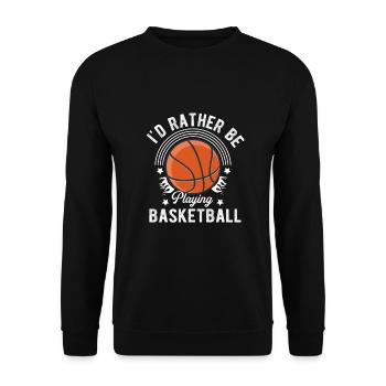 Je préfère jouer au basket - Sweat-shirt Unisexe - noir - Devant - Alina (178cm) & Michal (187cm)