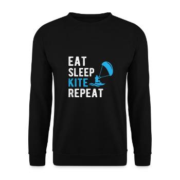 Kite surfing and kiting - Unisex Sweatshirt - black - Front - Alina (178cm) & Michal (187cm)