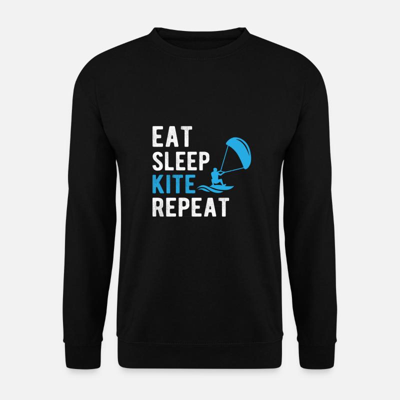 Kite-Surfen und Kiten - Unisex Pullover - Schwarz