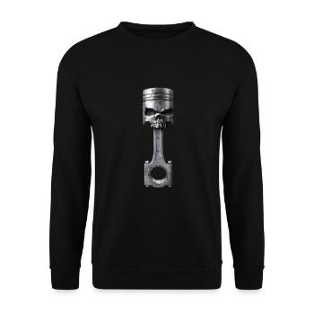 Piston de tête de mort - Sweat-shirt Unisexe - noir - Devant - Alina (178cm) & Michal (187cm)