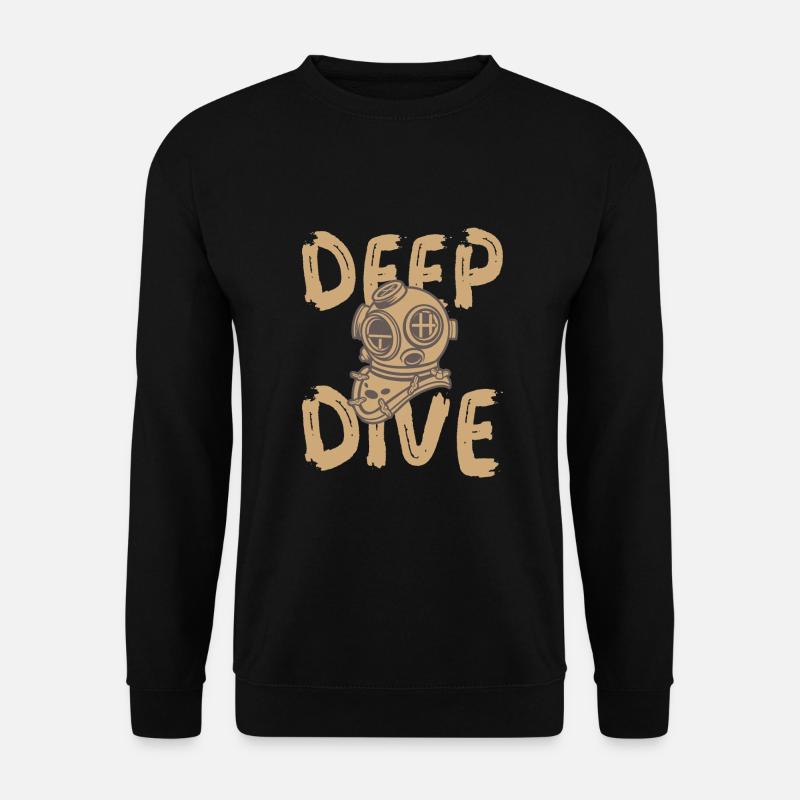 Deep Dive diving helmet - Unisex Sweatshirt - black