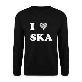 Ska T-Shirt Geschenk Geschenkidee Musik Ragga - Unisex Pullover - Schwarz - Vorne - Alina (178cm) & Michal (187cm)