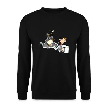 serveur - Sweat-shirt Unisexe - noir - Devant - Alina (178cm) & Michal (187cm)