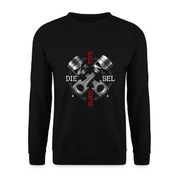 Piston de moteur diesel de type sanguin crânien - Sweat-shirt Unisexe - noir - Devant - Alina (178cm) & Michal (187cm)