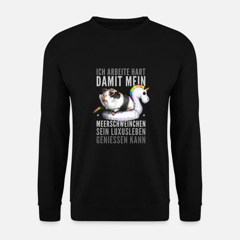 Luxeriöses Meerschweinchen - Unisex Pullover - Schwarz