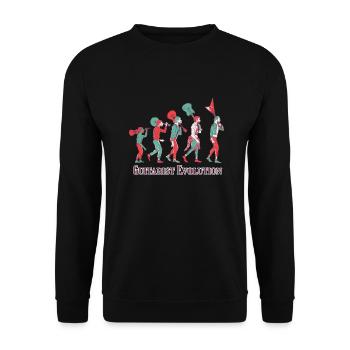 Guitarist Evolution Music Rock Guitarist - Unisex Sweatshirt - black - Front - Alina (178cm) & Michal (187cm)