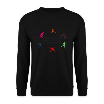 SOMETIMES YOU LOSE, BUT YOU ALWAYS LEARN - Unisex Sweatshirt - black - Front - Alina (178cm) & Michal (187cm)