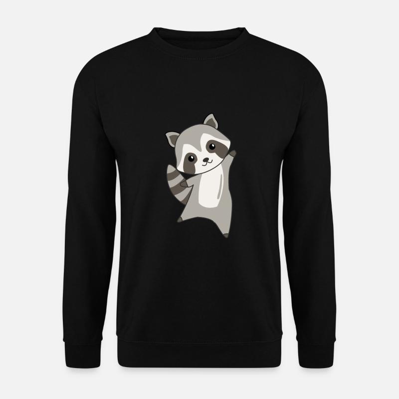Waschbär süße Tiere Kinder Geschenkidee - Unisex Pullover - Schwarz