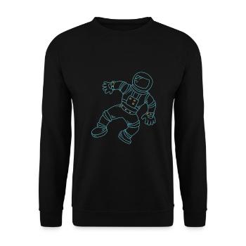 Astronaut - Sweat-shirt Unisexe - noir - Devant - Alina (178cm) & Michal (187cm)