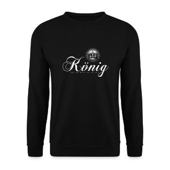 König sein - Unisex Pullover - Schwarz - Vorne - Alina (178cm) & Michal (187cm)