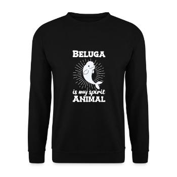Béluga animaux mignons pour enfants bélugas - Sweat-shirt Unisexe - noir - Devant - Alina (178cm) & Michal (187cm)