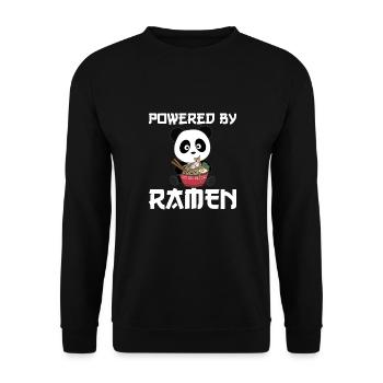 Love Ramen cute panda kawaii pandas - Unisex Sweatshirt - black - Front - Alina (178cm) & Michal (187cm)
