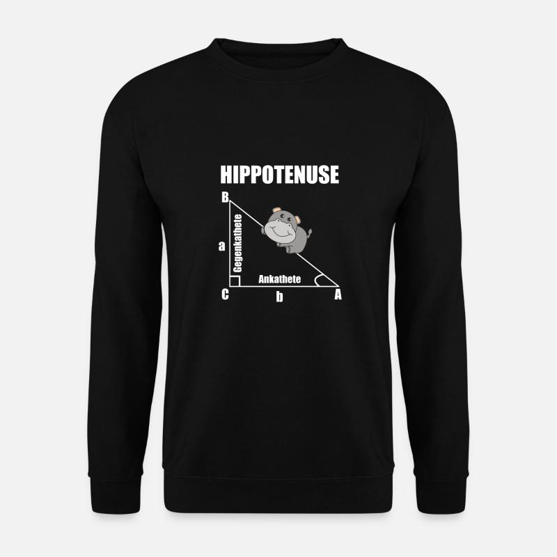 Nerd Geometrie Hippotenuse Hypotenuse Mathe - Unisex Pullover - Schwarz
