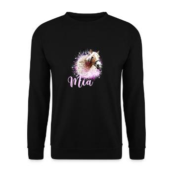 cheval, haflinger, graffiti, peinture, chevaux, mia - Sweat-shirt Unisexe - noir - Devant - Alina (178cm) & Michal (187cm)