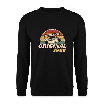 Vintage retro cassette Legendary; MIX BEST OF 1985 - Unisex Sweatshirt - black - Front - Alina (178cm) & Michal (187cm)
