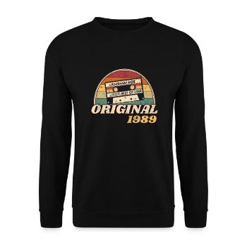 Vintage retro cassette Legendary; MIX BEST OF 1989 - Unisex Sweatshirt - black - Front - Alina (178cm) & Michal (187cm)
