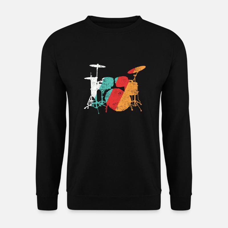 Schlagzeug Retro Geschenk - Unisex Pullover - Schwarz