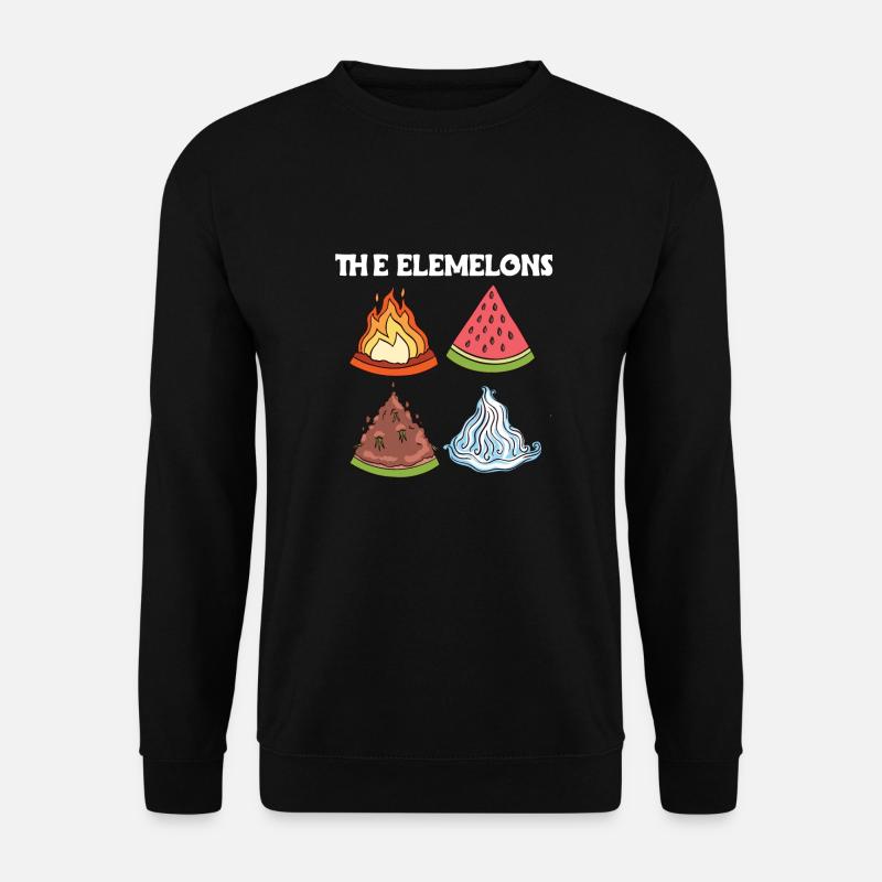 Les melons Elemelons dans les quatre éléments - Sweat-shirt Unisexe - noir