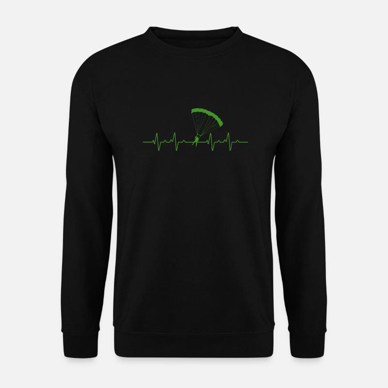 Fallschirm springen Herzschlag - Unisex Pullover - Schwarz