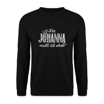 johanna - Unisex Pullover - Schwarz - Vorne - Alina (178cm) & Michal (187cm)